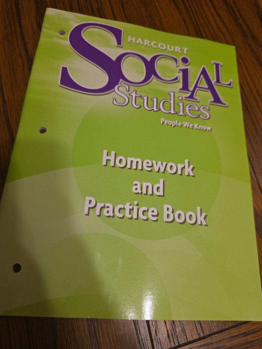 Harcourt Social Studies People We Know Homework and Practice Book, Grade 2 by H,