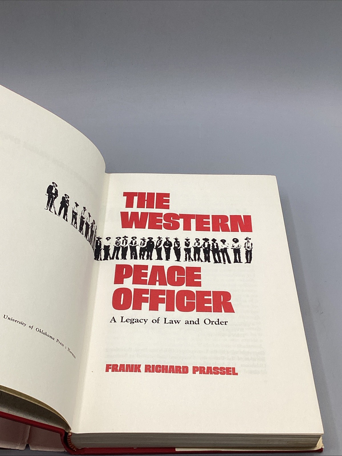The Western Peace Officer, Frank Richard Prassel, 1972, 1st Ed., Old West, HCDJ