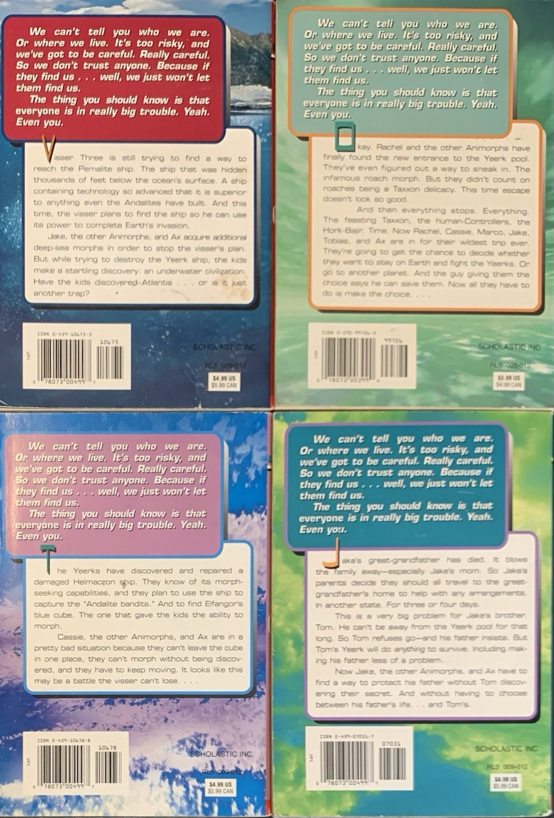 (17 sc) ANIMORPHS series K.A. Applegate fantasy YA