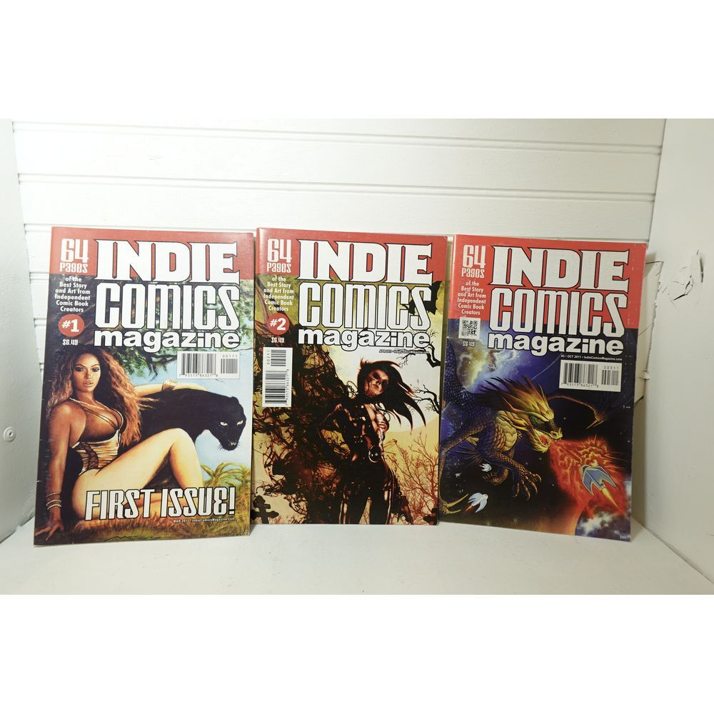 Indie Comic Books Comics magazines 2011 Volumes 1, 2 & 3 anthology Set Of 3