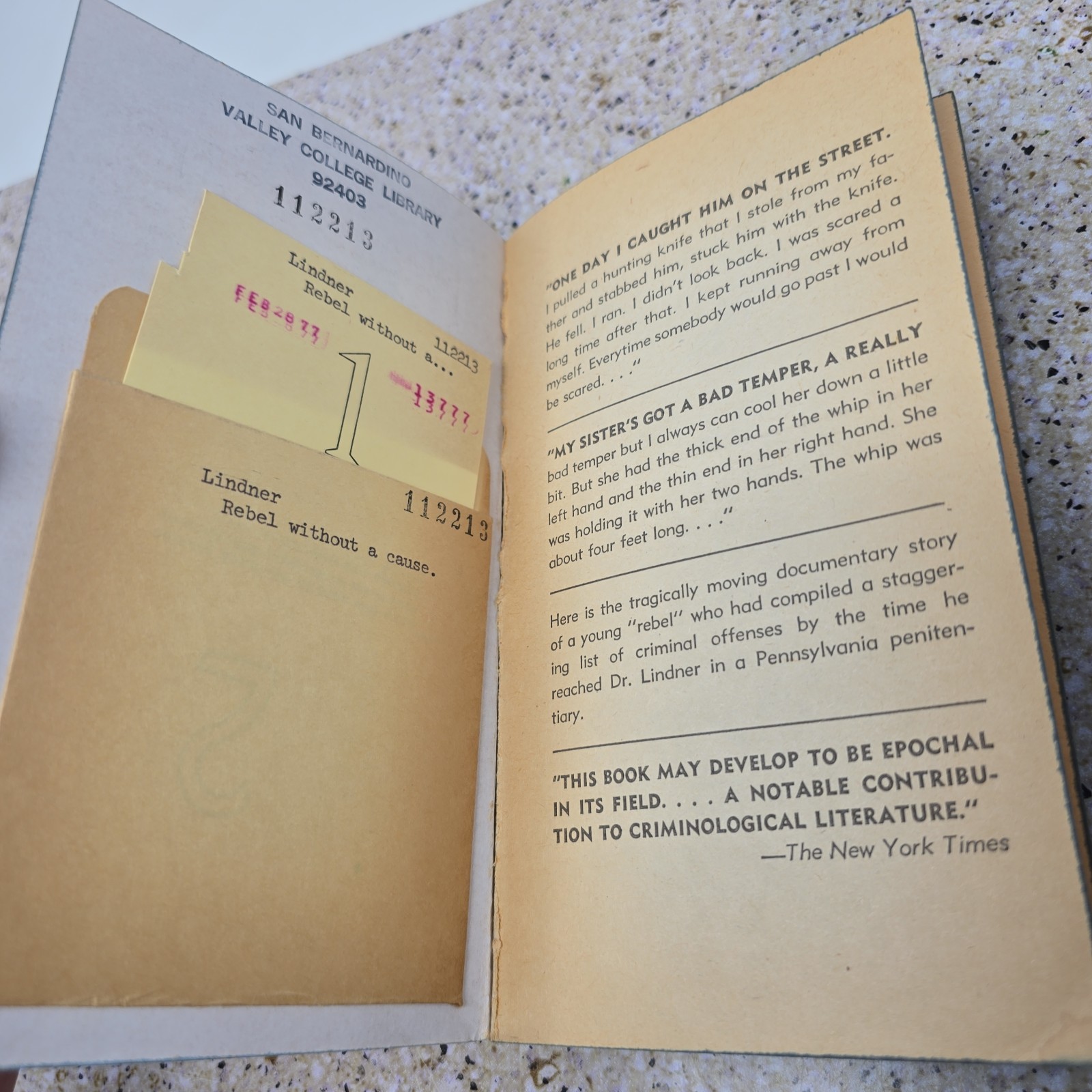 Rebel Without A Cause by Robert M. Lindner BC-32 Grove Press 1944