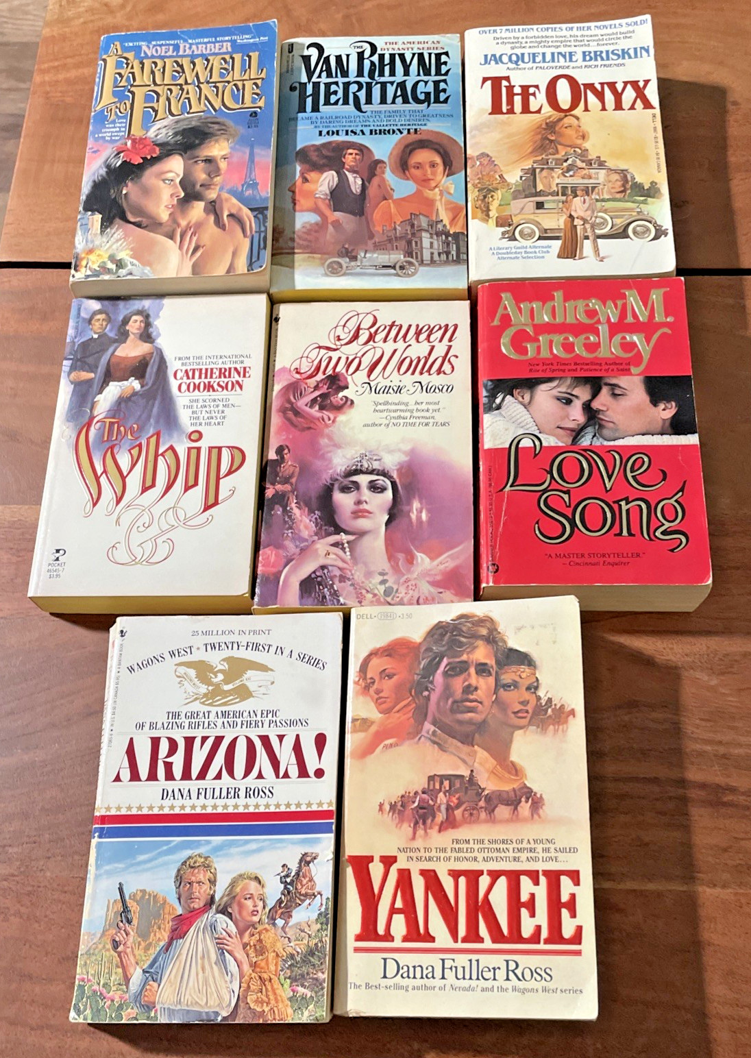 1970-80s Vintage Romance Historical Fiction -Lot of 8-Cookson Briskin Mosco