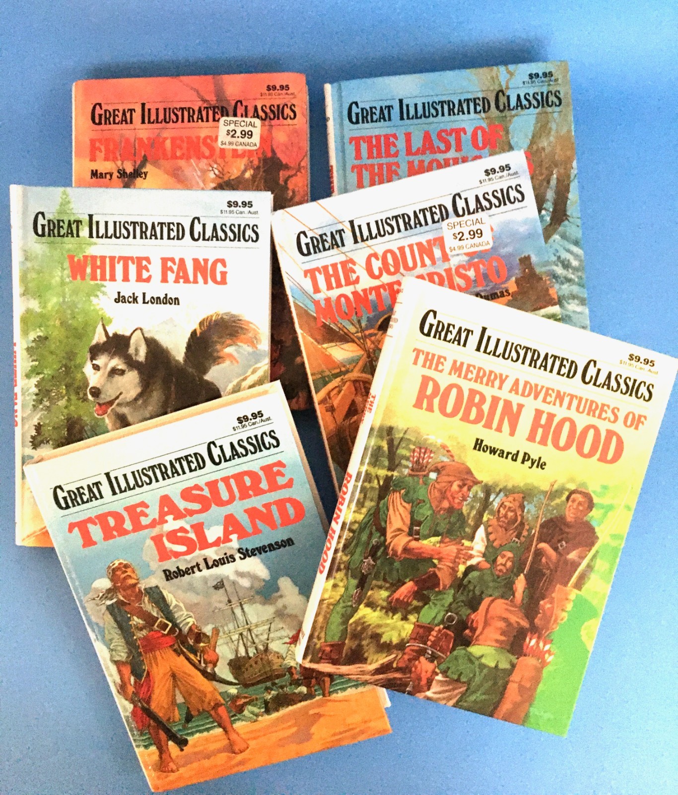 Lot of 6 Great Illustrated Classics Hardcover Baronet Kids’ Classics