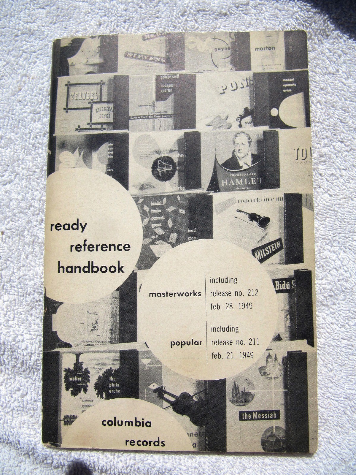1949 COLUMBIA Ready Reference DEALER Handbook LP Long Playing Record Catalog 7″