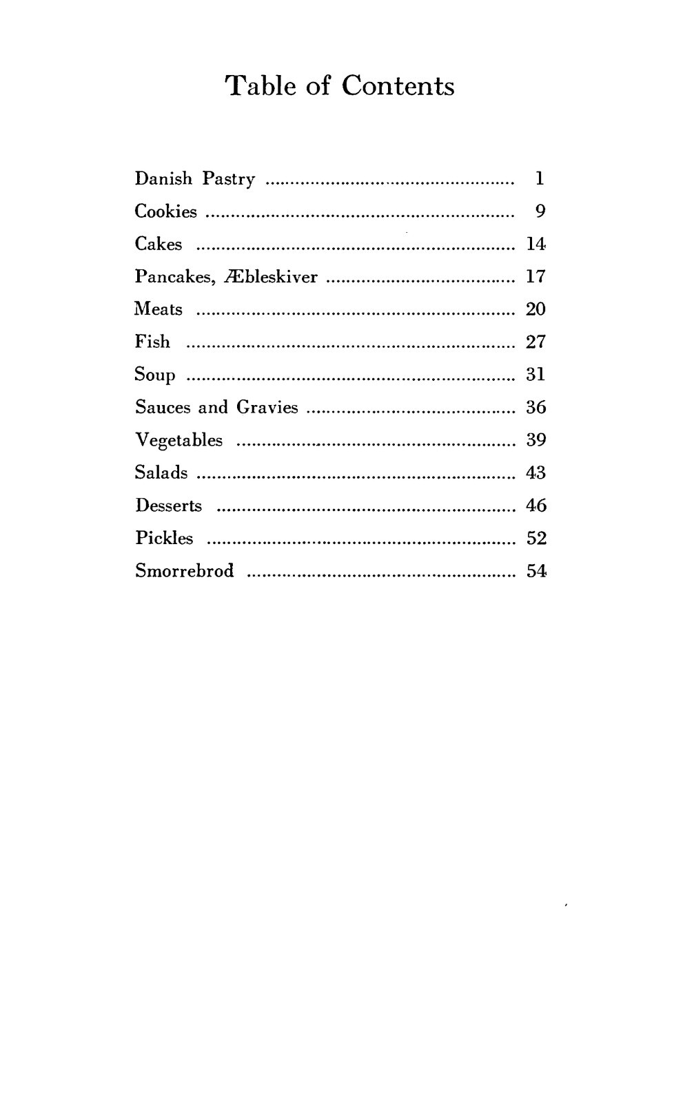 1900 Danish Cook Book 62 Pages