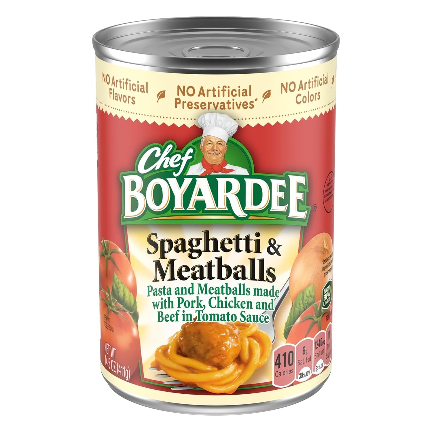 Delicious 14.5 oz Spaghetti & Meatballs – No Artificial Flavors or Preservatives