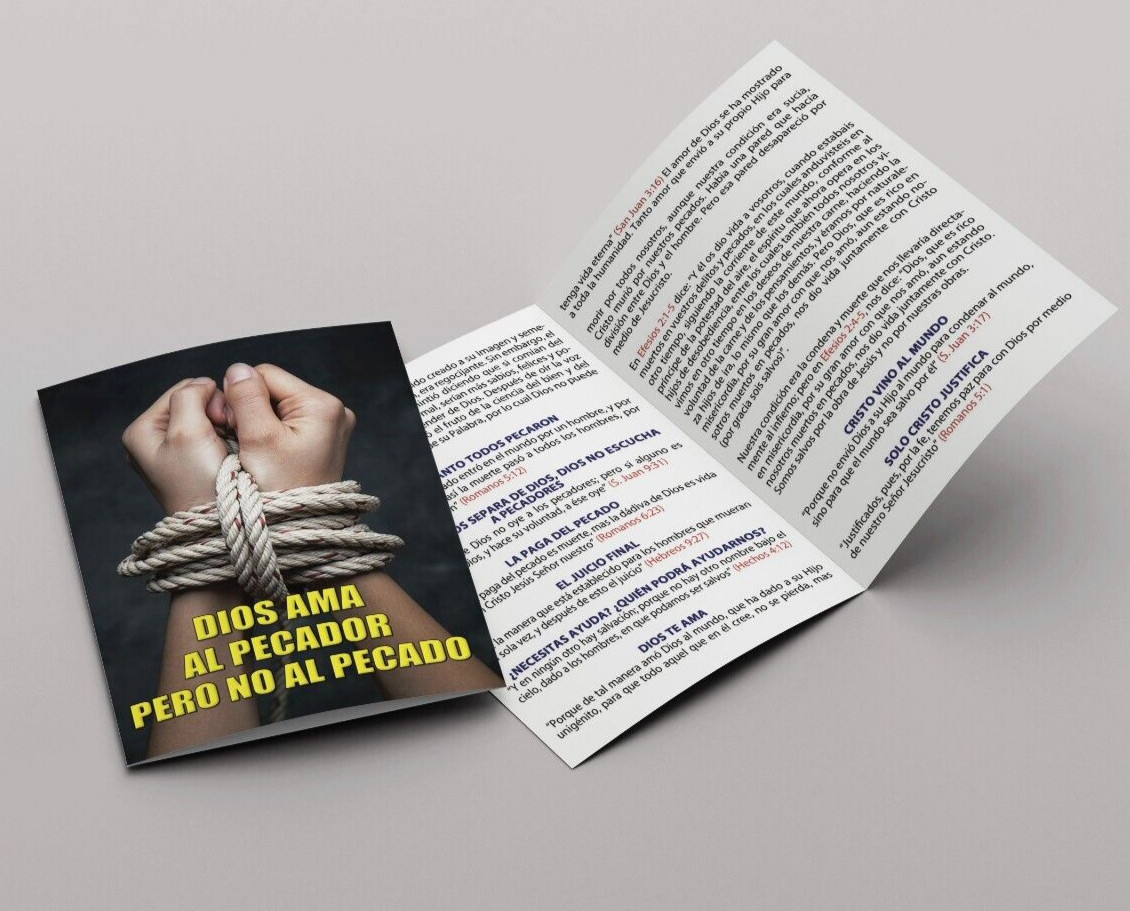 TRATADOS PARA EVANGELIZAR / TRATADOS CRISTIANOS, PAQUETE DE 100, PAMFLETOS