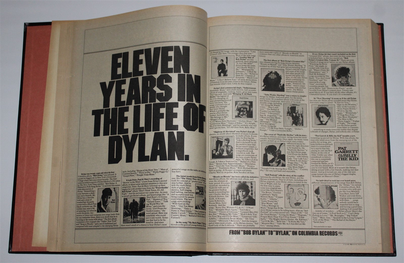 Bob Dylan 1974 Tour Rolling Stone Bound 10 Issue Special HC Rock Over 1000 Pages