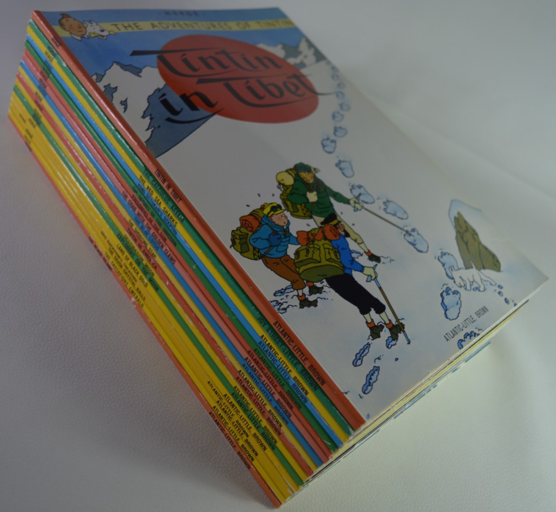 Lot of 17 The Adventures of Tintin by Herge Paperback Books 1970s 80s Vintage