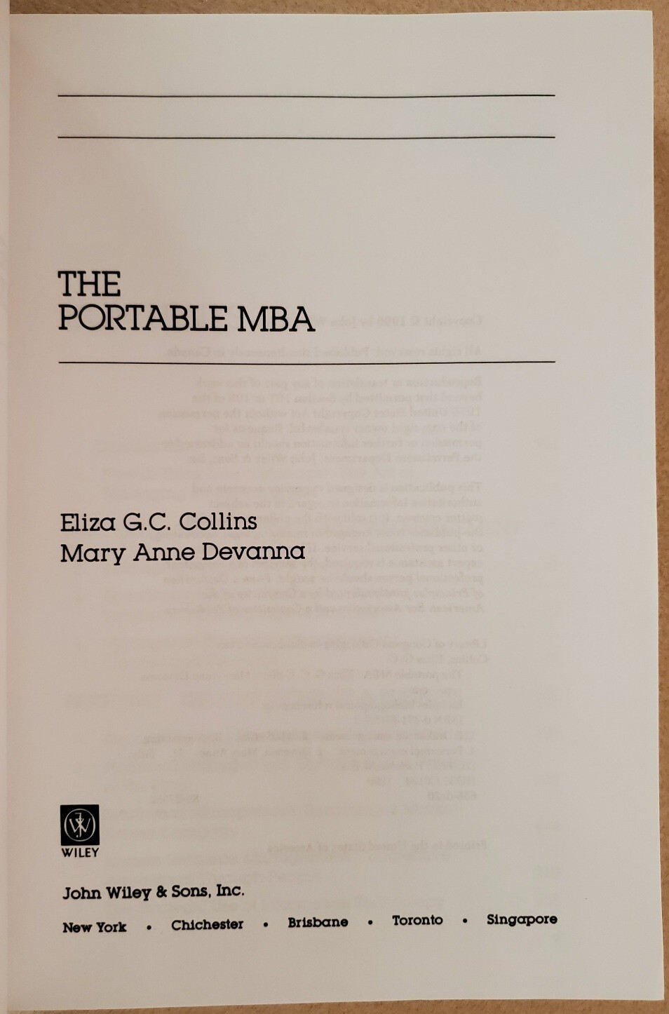 The Portable MBA
