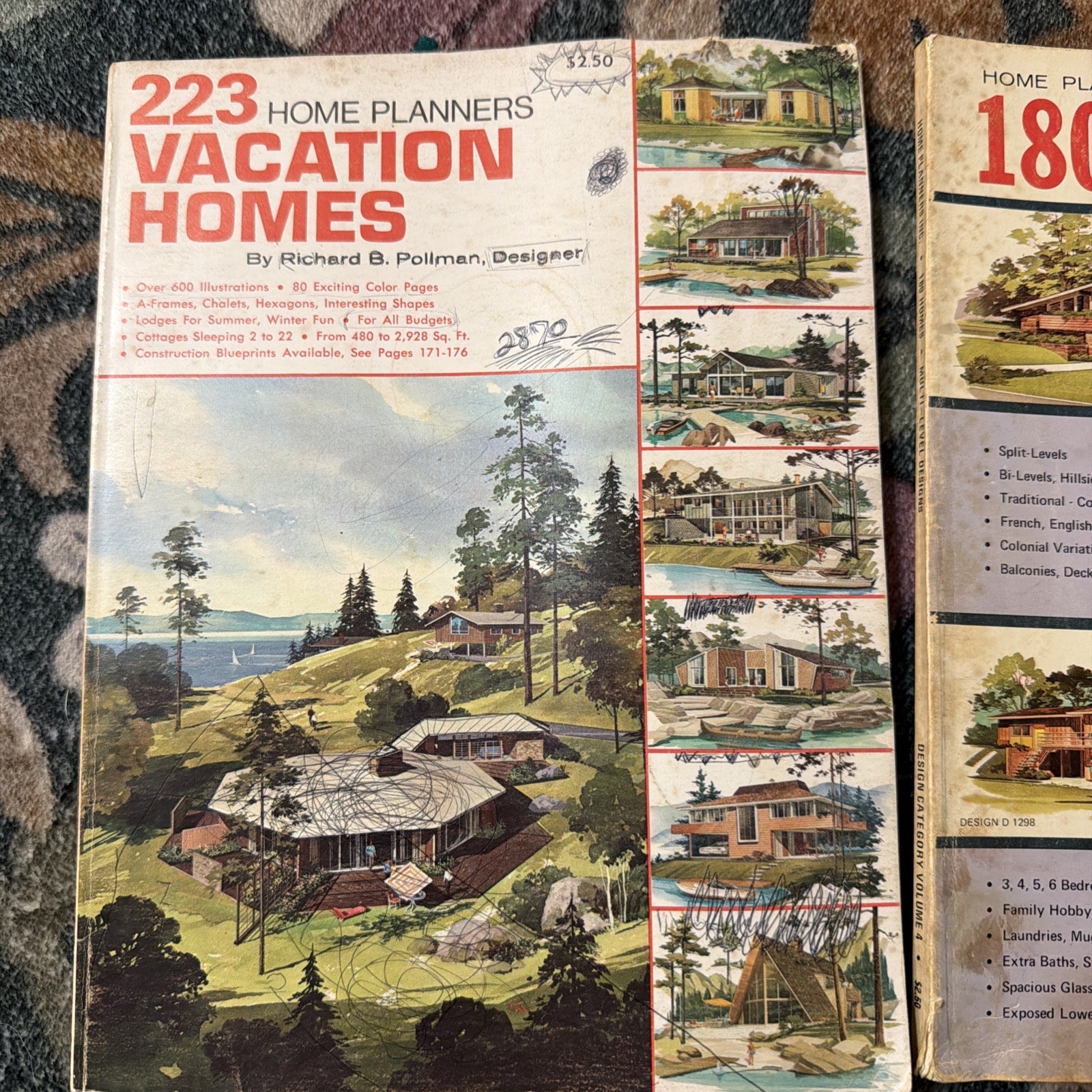 LOT OF 2 Home Planners: Homes by designer Richard B. Pollman magazines Vacation