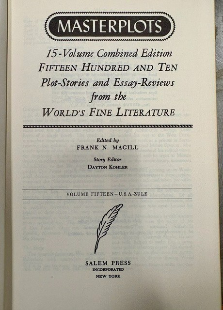 Masterplots Digests of World Literature ~ Complete 15 vol set + 5 Annuals 64-68