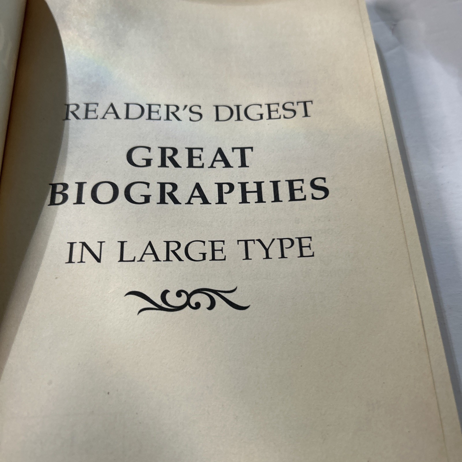 Reader’s Digest “Great Biographies in Large Type” Set of 2 Volumes 1994