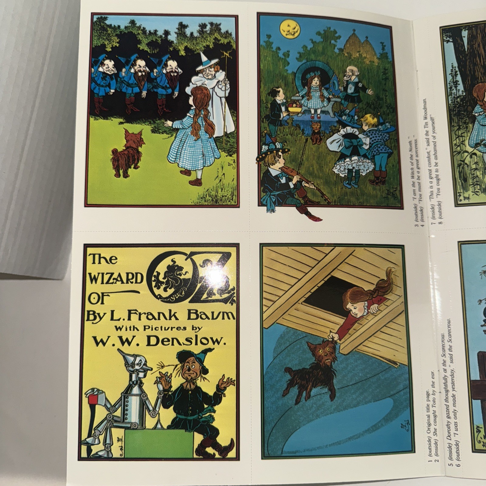 WIZARD OF OZ L. Frank Baum W. W. Denslow Postcards 24 Dover 1987 Complete