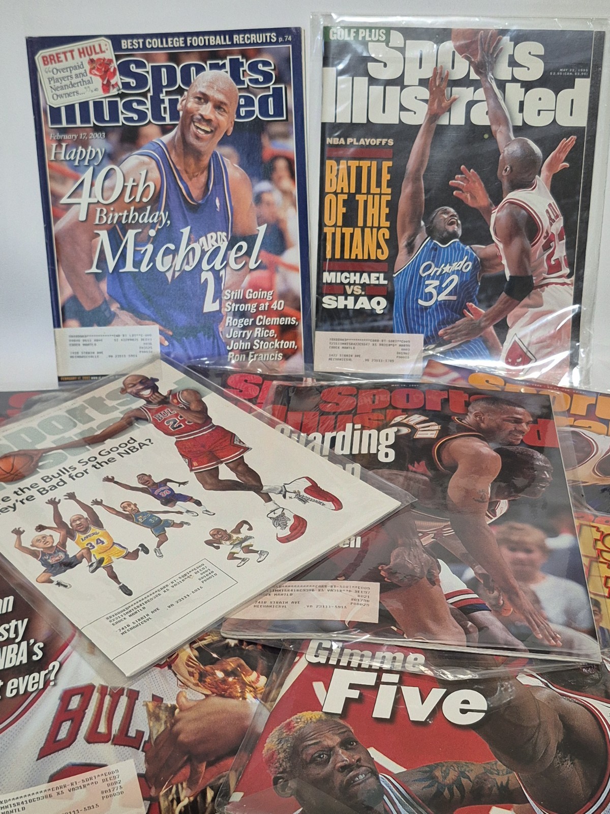Lot Of 8 Vintage Sports Illustrated Magazine Michael Jordan On Cover 1 Sport