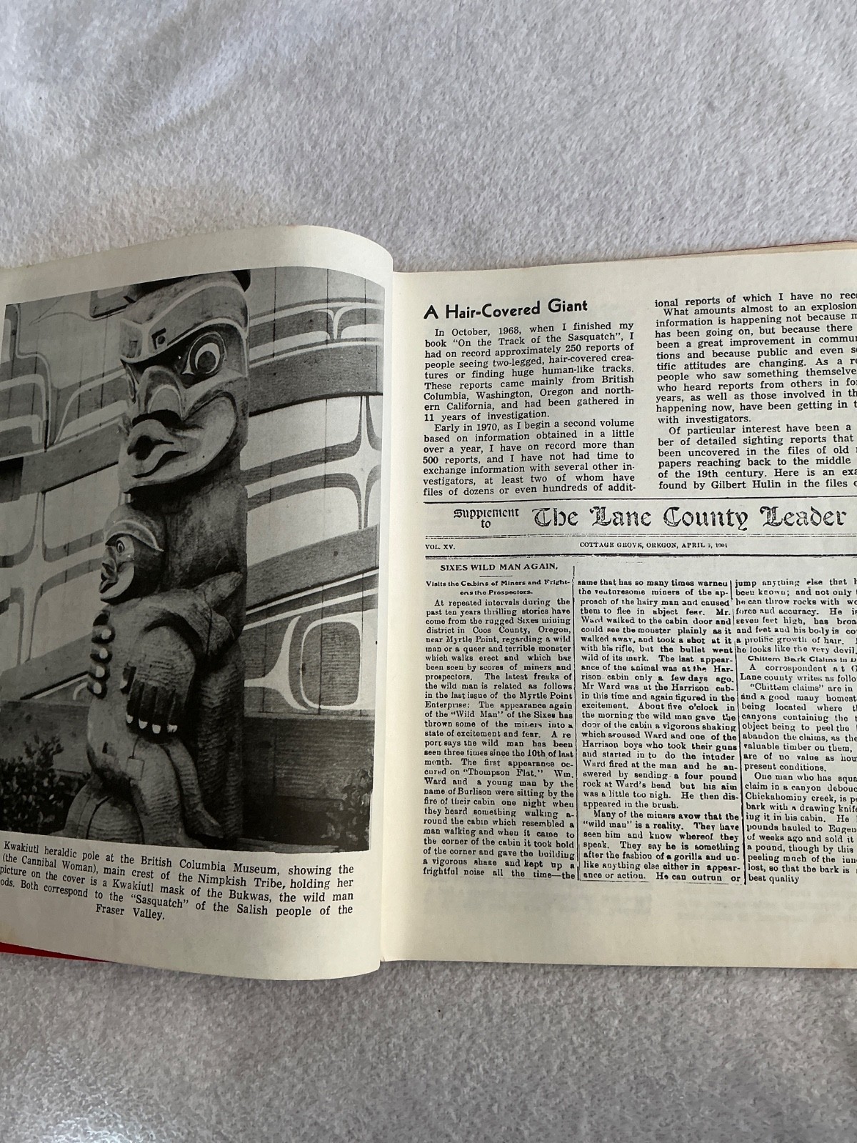 Year of the Sasquatch John Green 1970 Paperback Second Edition