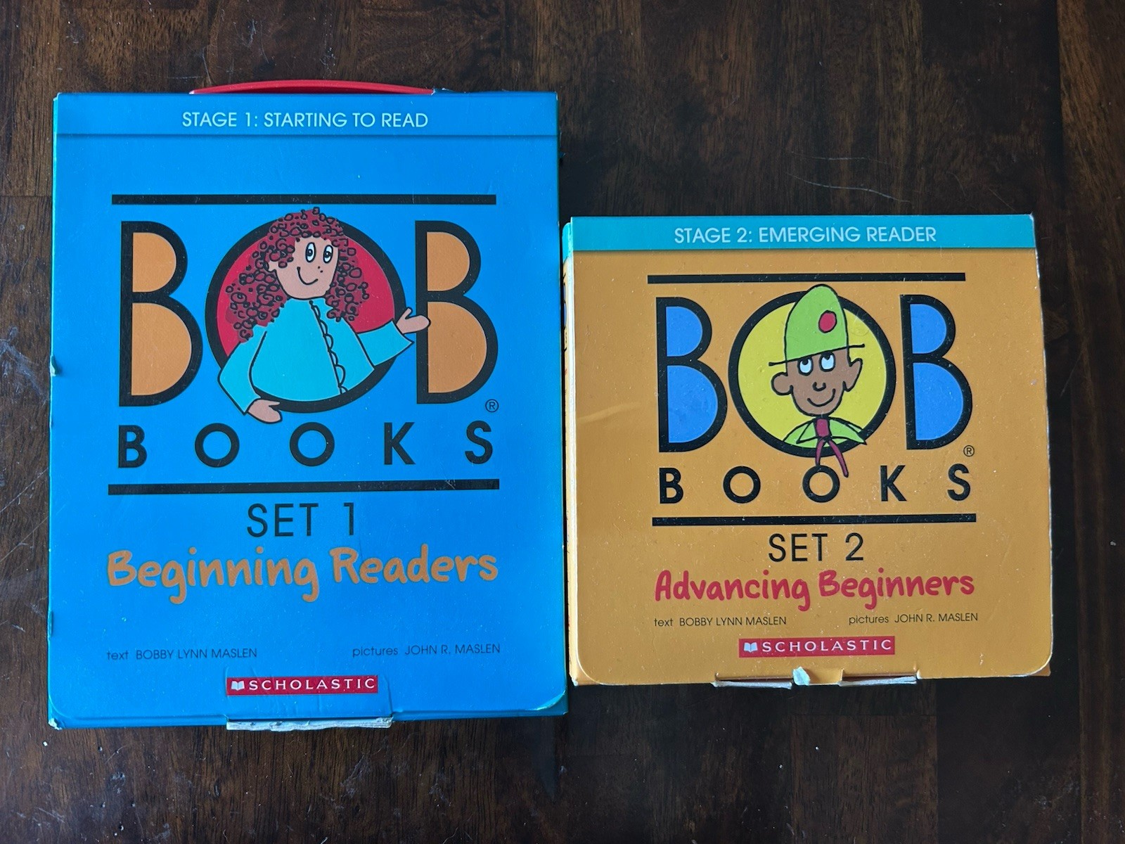 Scholastic Bob Books Box Set 1 Beginning Readers + Set 2 Advancing Beginners