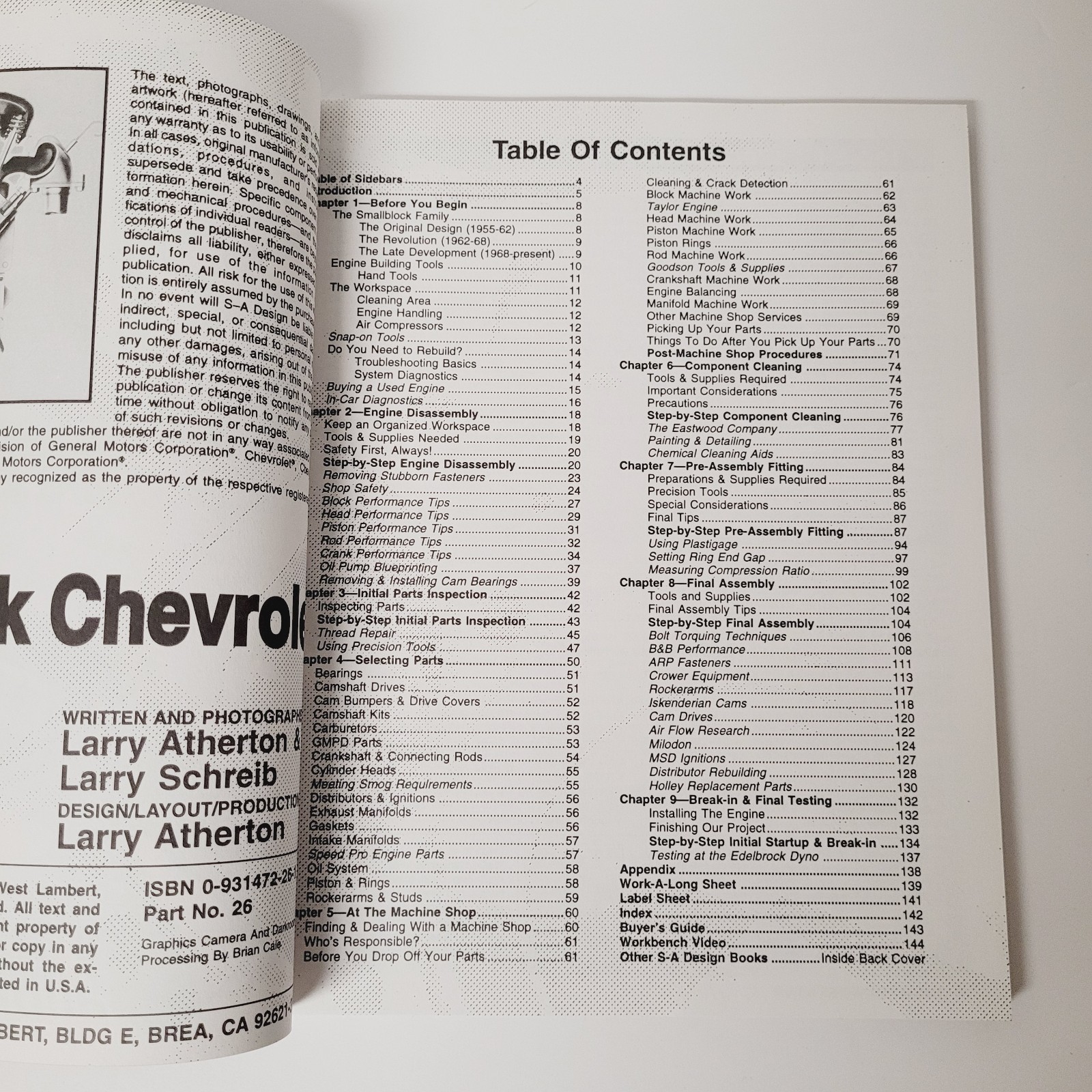 How to Build the SMALLBLOCK CHEVROLET An S-A Design Workbench Book 1993