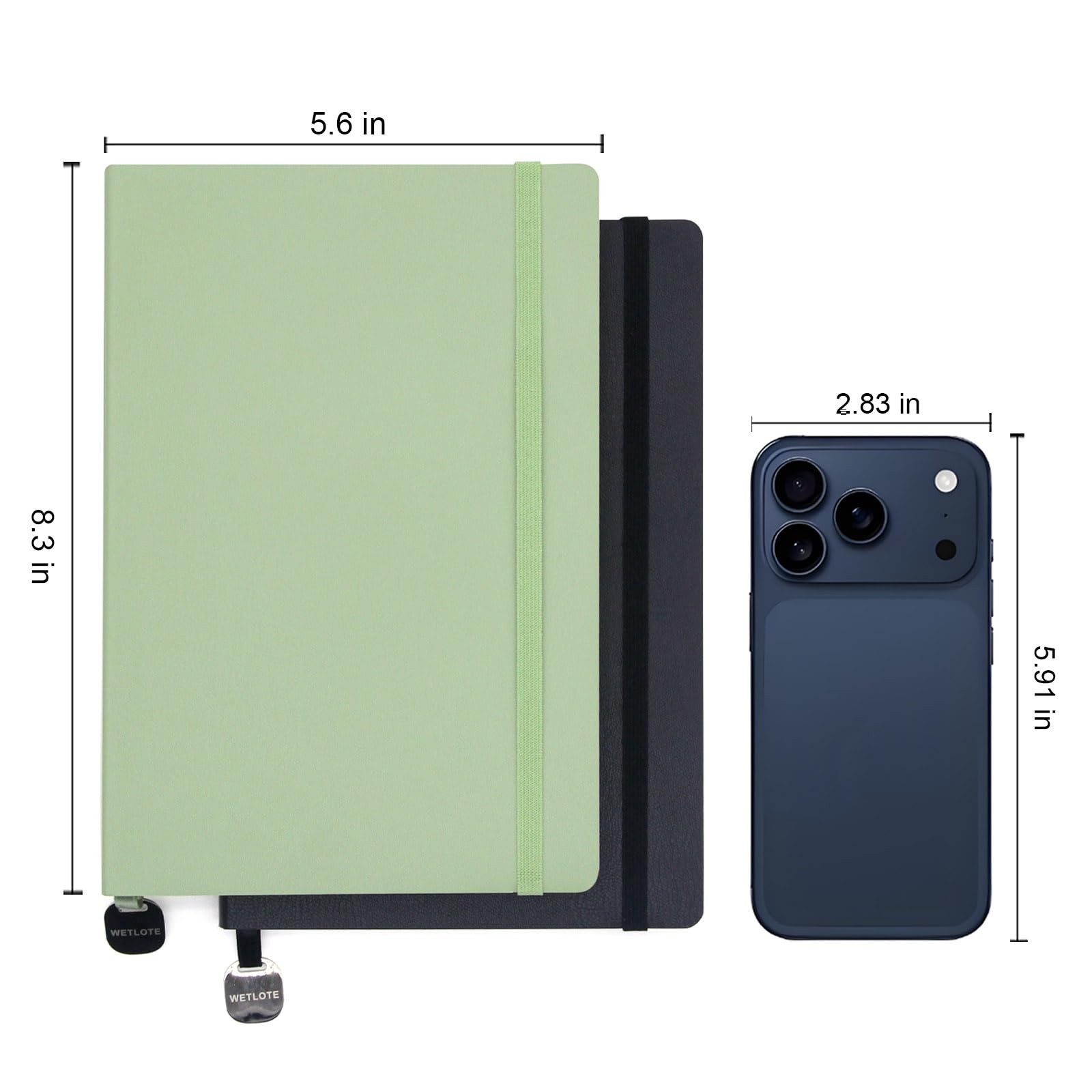 Soft Cover Lined Journal Notebook 2 Pack, 5.6×8.25in Notebook Lined Writing J…