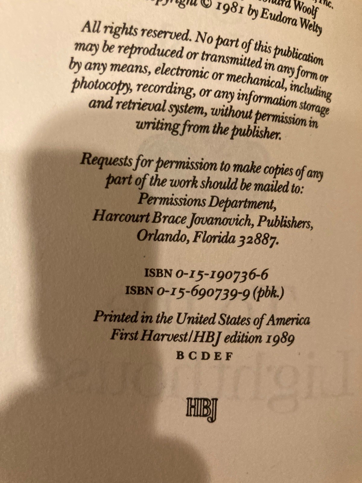 To the Lighthouse – a Novel by Virginia Woolf 1989 paperback