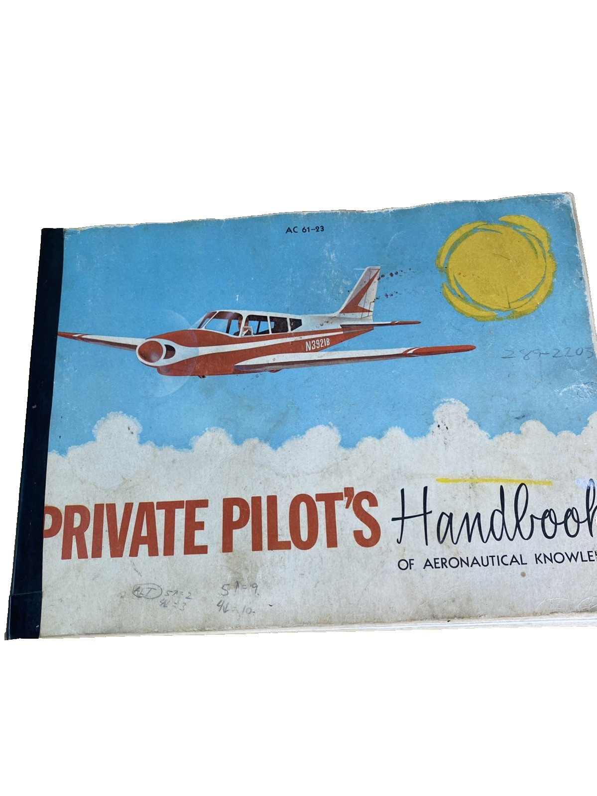 1965 Private Pilots Handbook AC 61-23 Aeronautical Knowledge 174 Pages Pre-owned