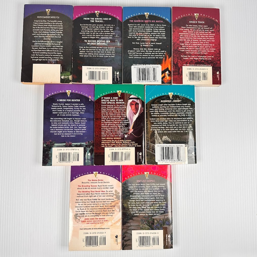 9x Vtg Silhouette Special Ed Romance Books/Novels – Multiple Titles & Authors