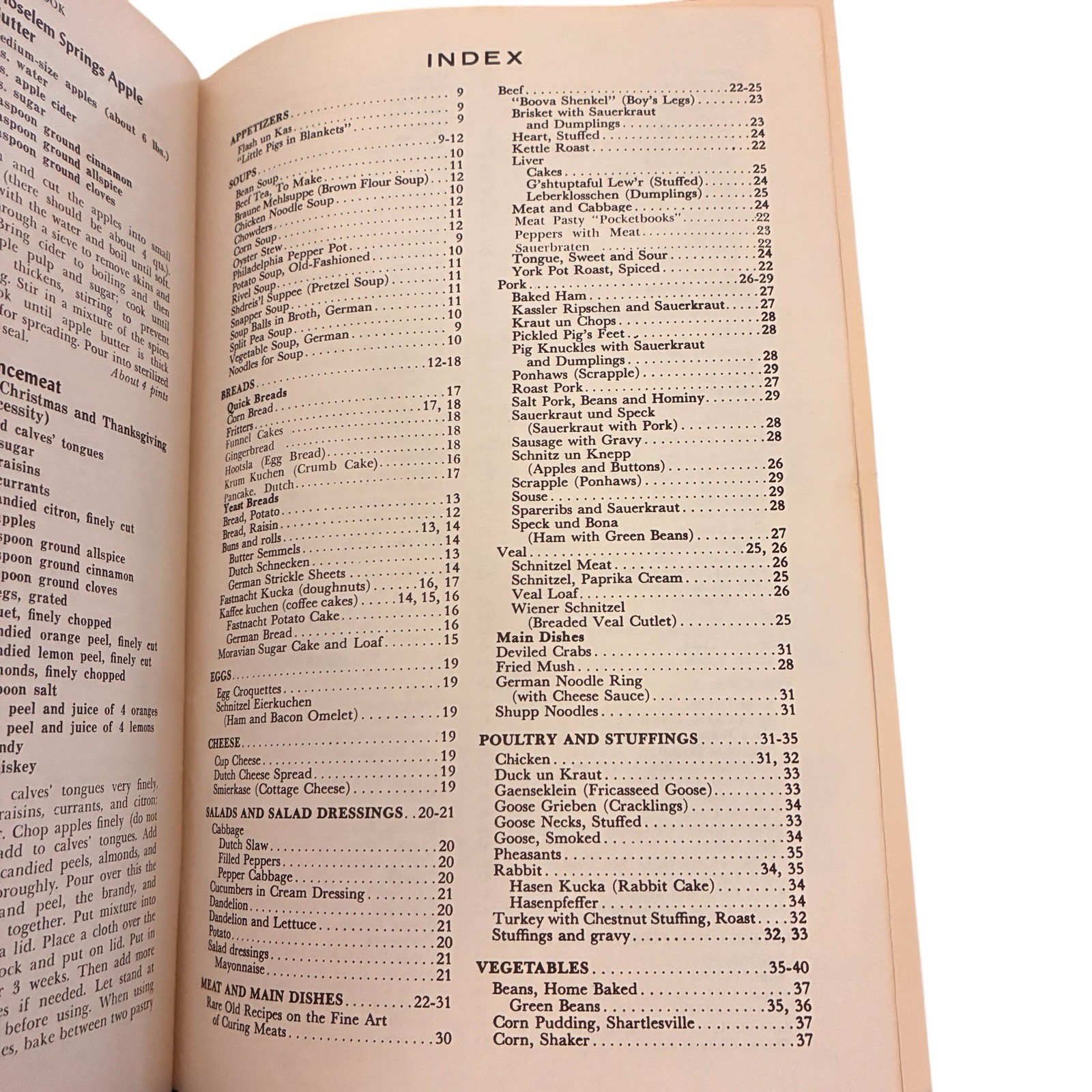 Pennsylvania Dutch Cookbook 62 Pages Schnitzel Kuchen Curing Meat Rivel Soup