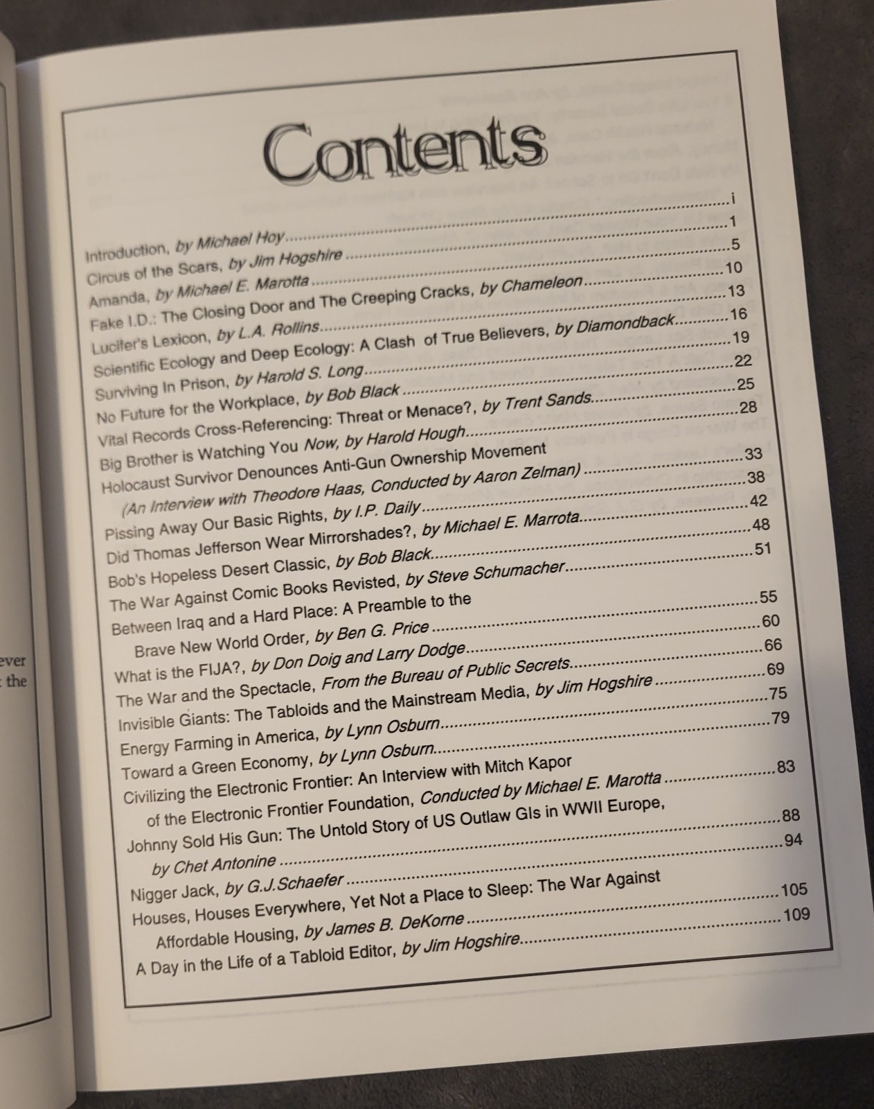 LOOMPANICS’ GOLDEN RECORDS Articles and Features from the Best Book Michael Hoy