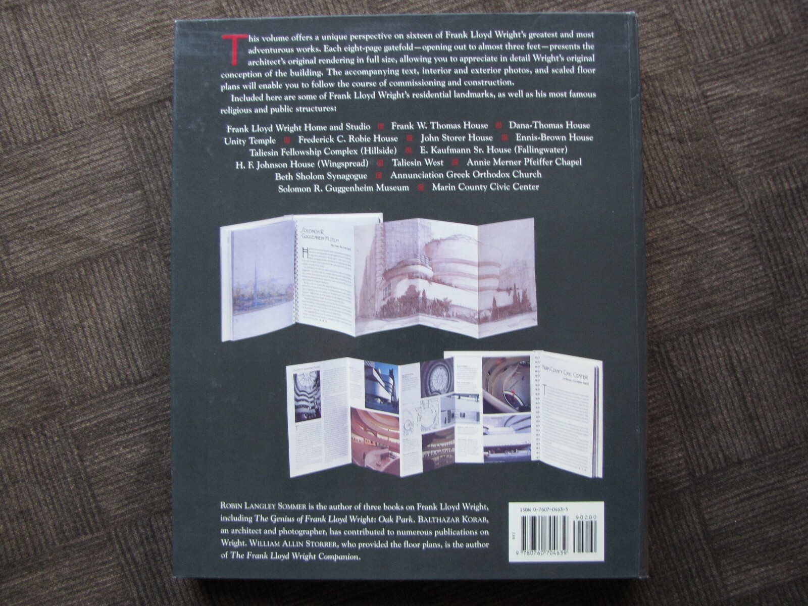 FRANK LLOYD WRIGHT 32 Pages of Gatefold Pull-Outs with 16 Full Color Renderings