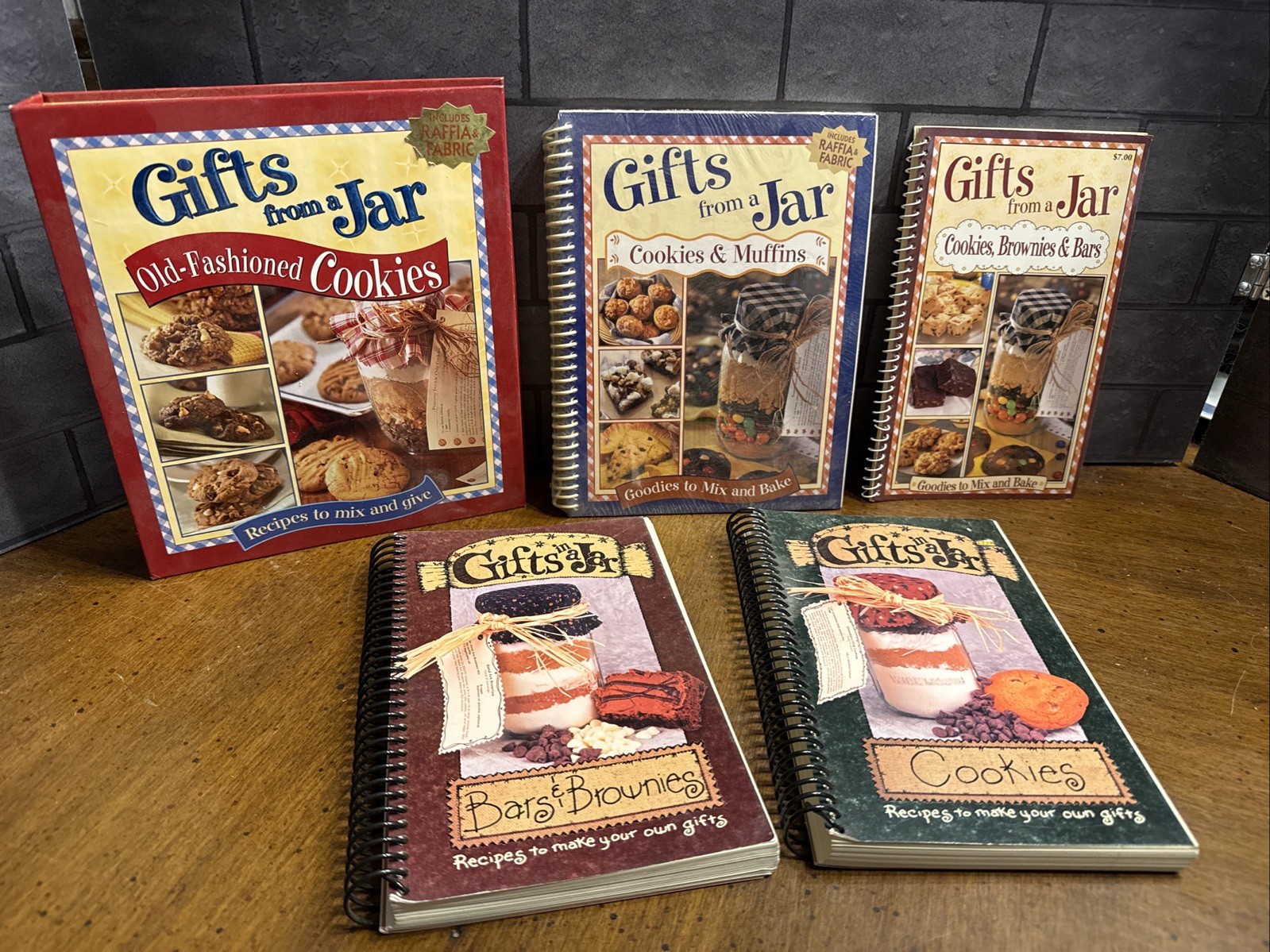3 Gifts from a Jar Recipes Cookbooks plus 2 Gifts In a Jar books (5 total)