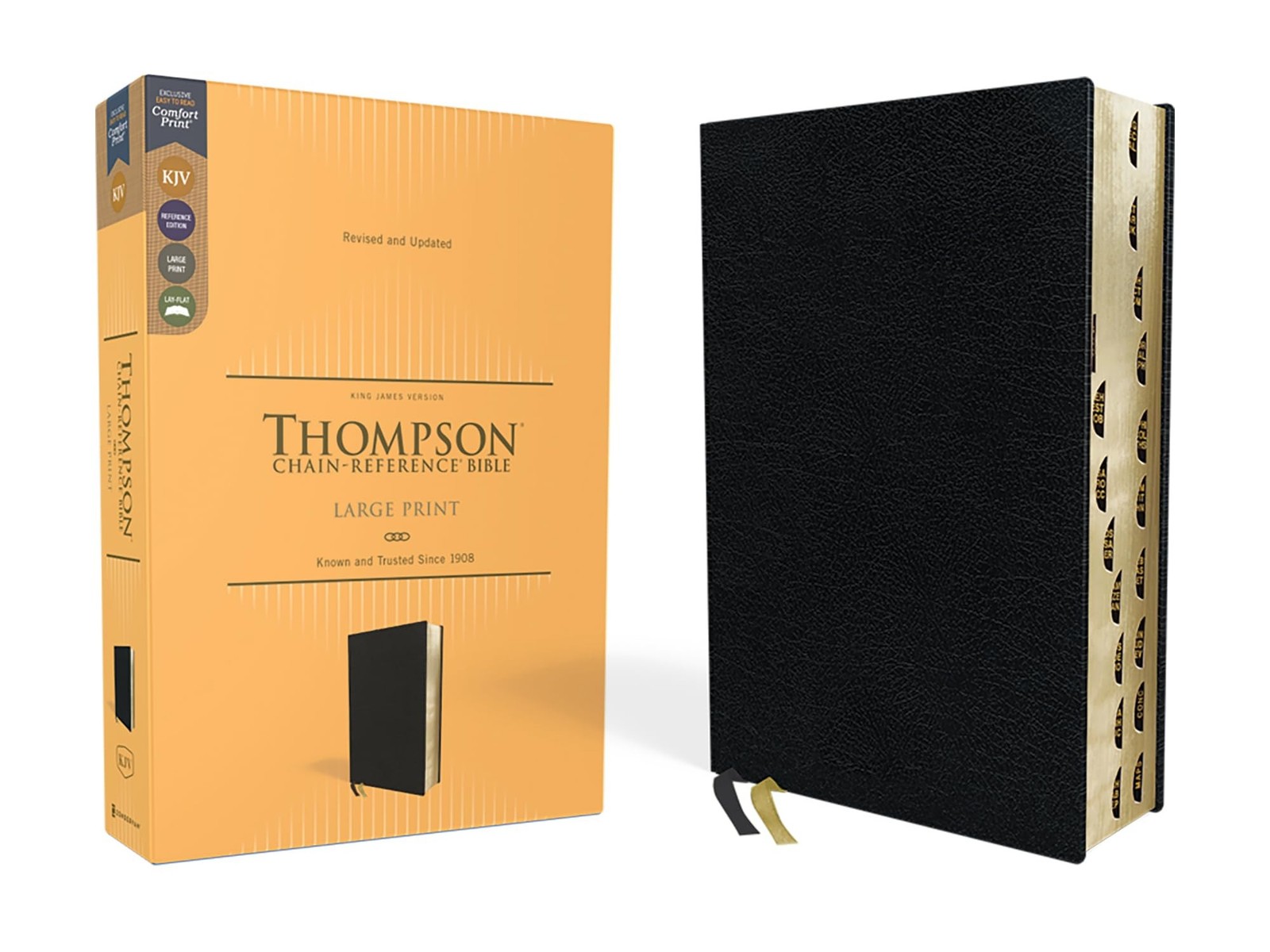 KJV, Thompson Chain-Reference Bible, Large Print, Bonded Leather, Black, Red …