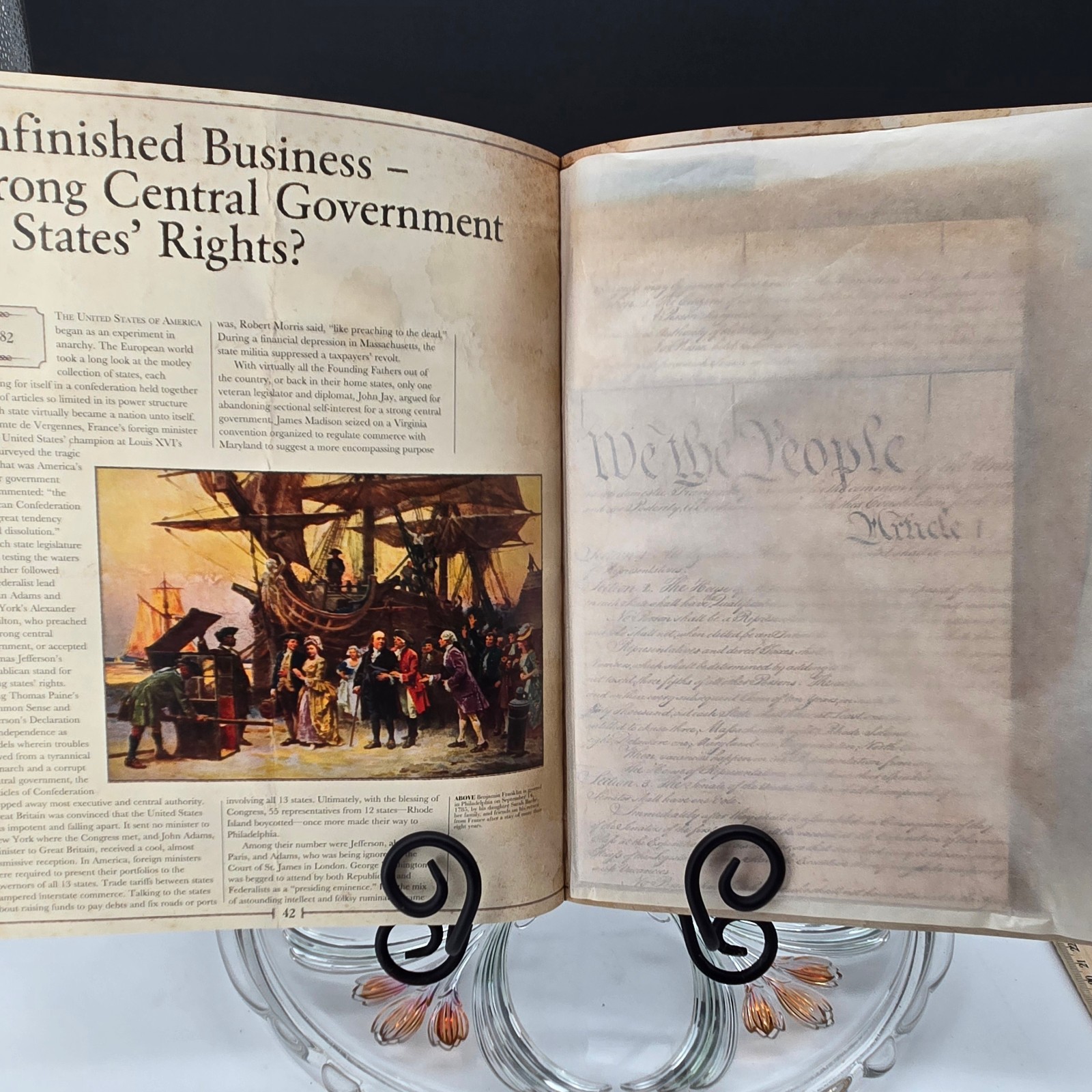 Founding Fathers The Shaping of America Contains Rare Removable Document Copies.