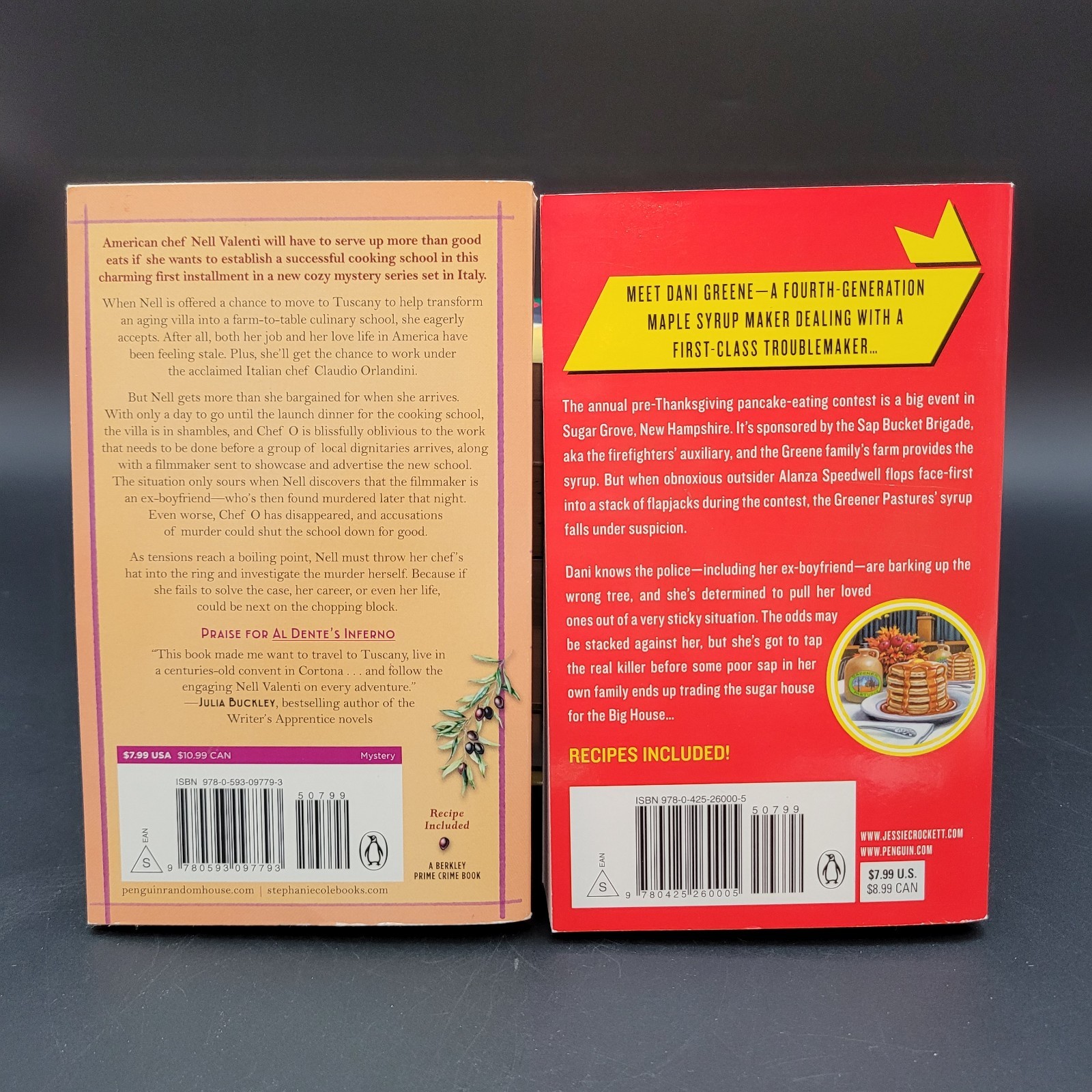 Lof of 9 Cozy Murder Mystery Books Food & Wine Related (Gr#4) Multiple Titles