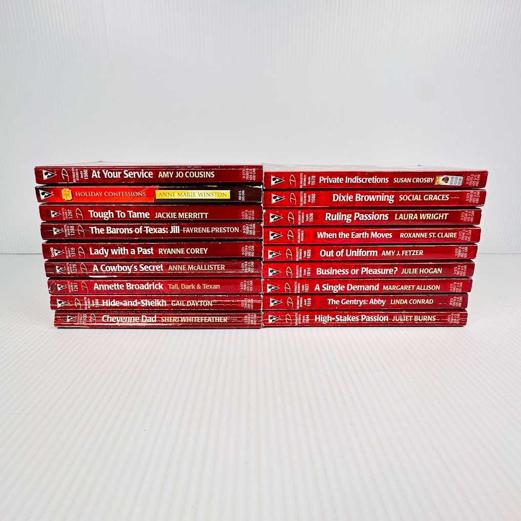 18x Silhouette Desire Romance Paperback Books/Novels – Multiple Titles/Authors