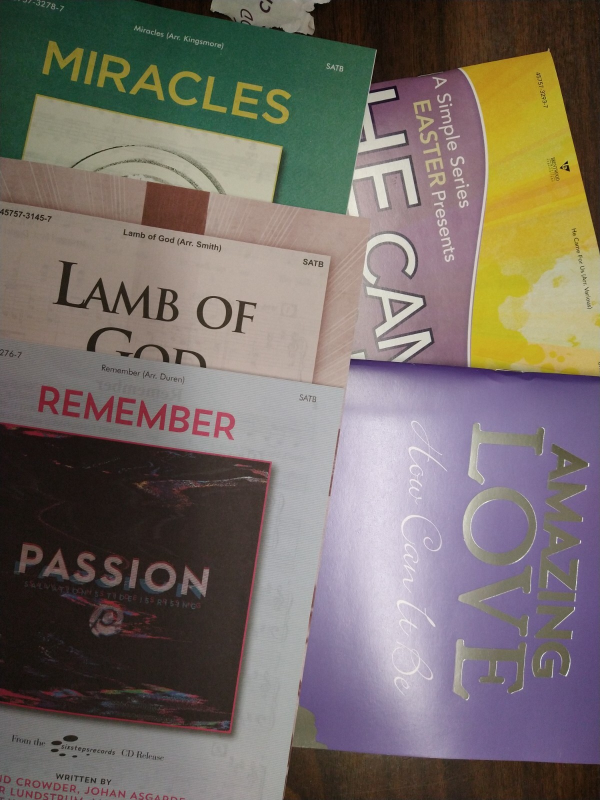 Brentwood Music Choral Club Easter Collections 2016-17-18 as shown VG 230817