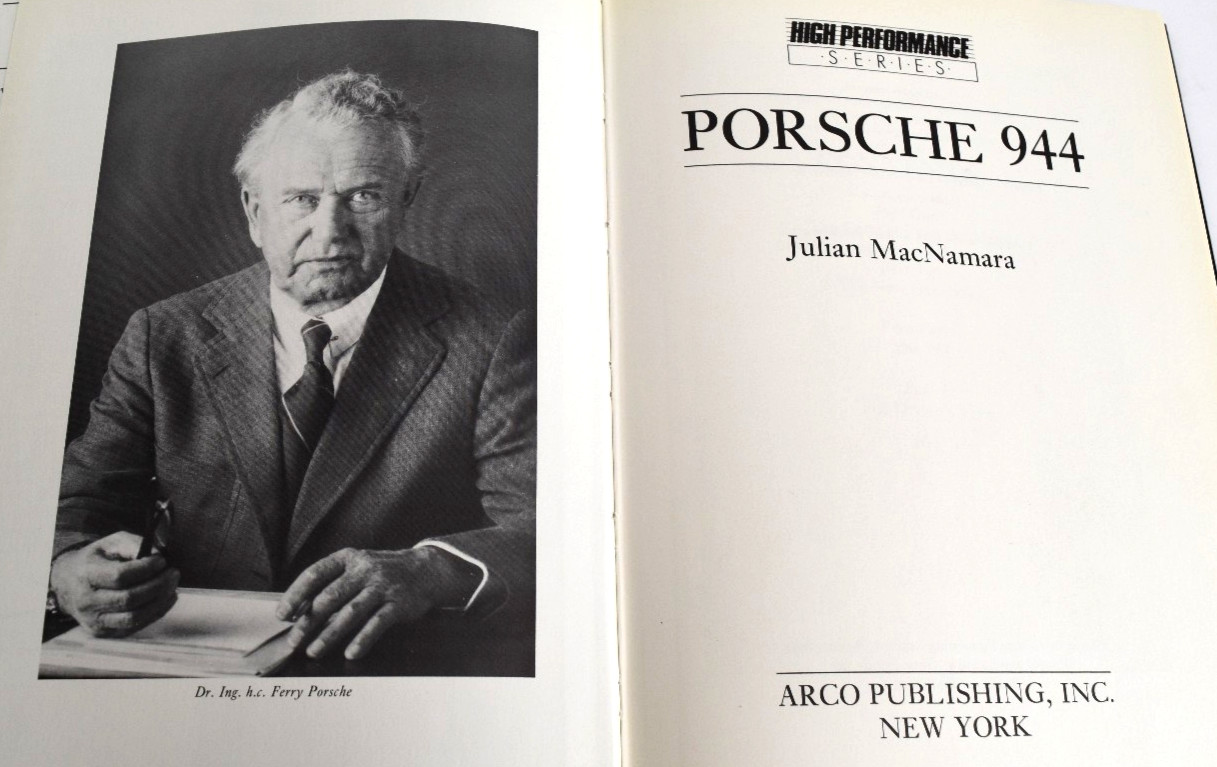 PORSCHE 944 (HIGH PERFORMANCE SERIES) By Julian Macnamara – Hardcover *GOOD*