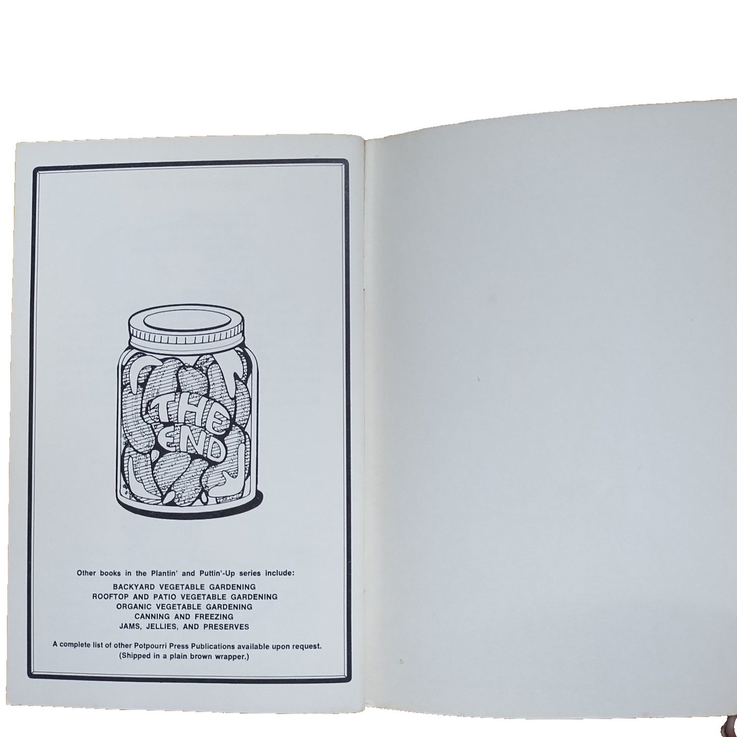 Pickles Relish & Chutney Recipes Irena Chalmers Potpourri Press 1974 Booklet