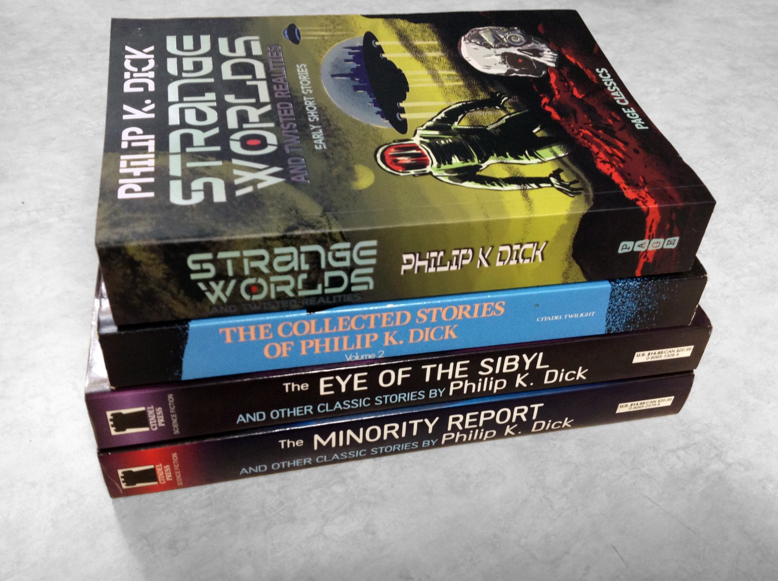 PHILIP K DICK / 4 Paperbacks Short Stories Collections Science Fiction PKD VG