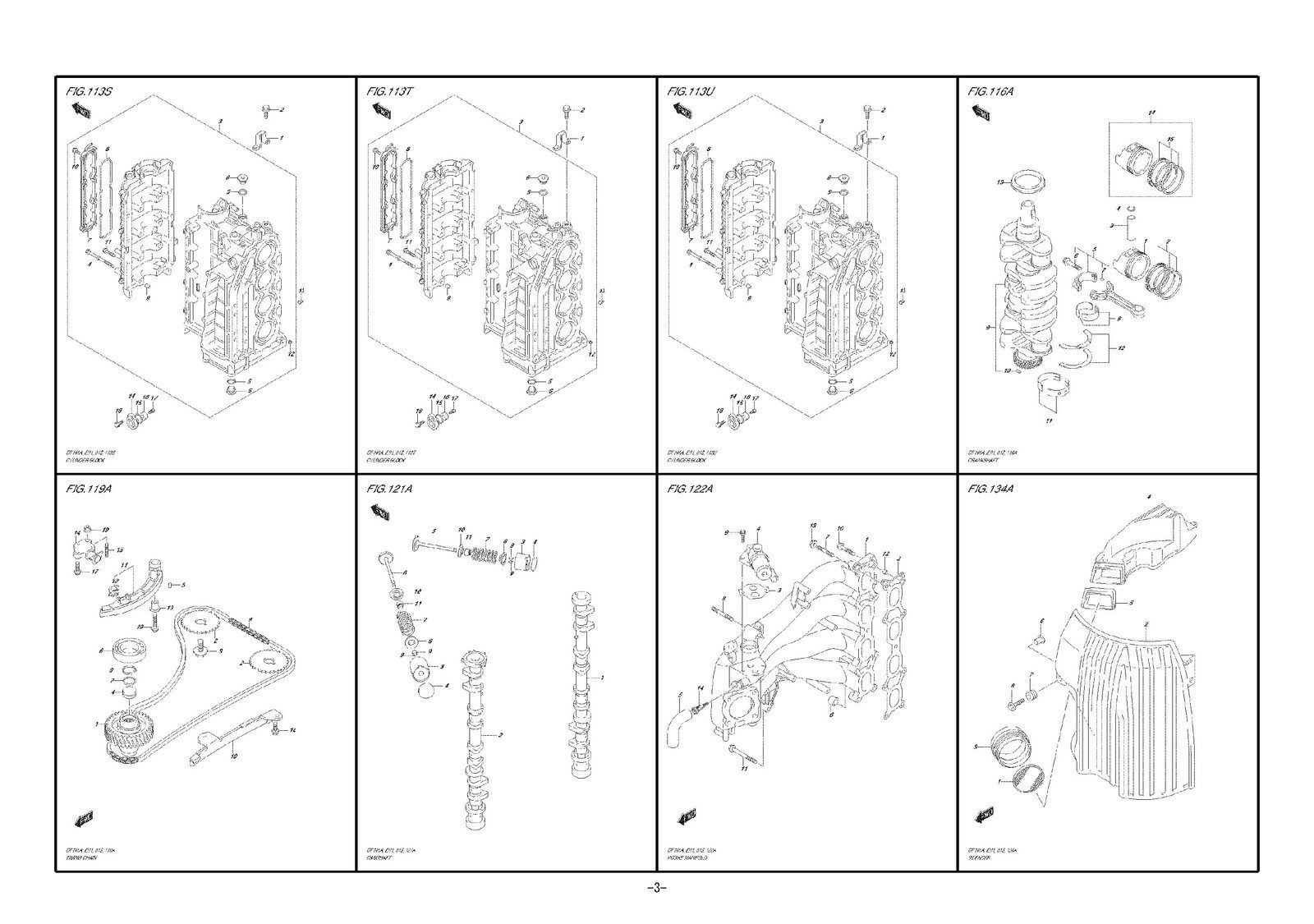 SUZUKI DF100A DF115A DF140A OUTBOARD PARTS CATALOGUE MANUAL – BOUND – COVERED