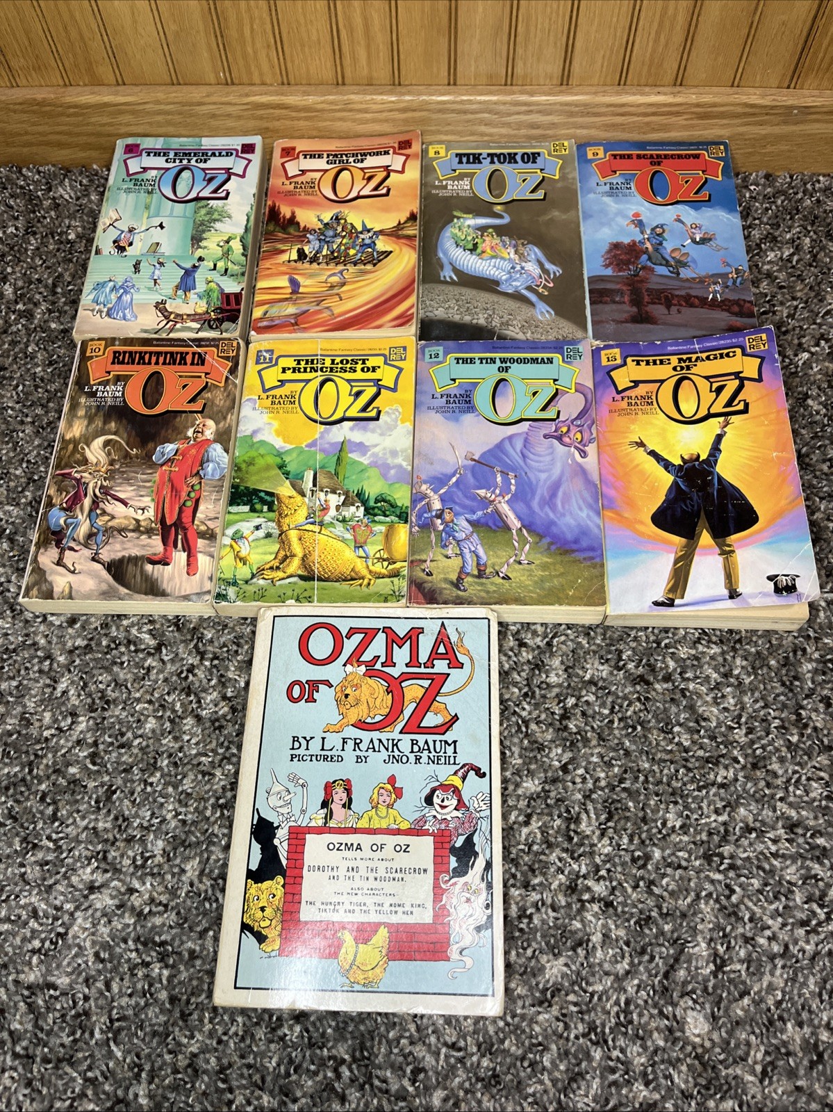 Lot of 9 The Land of Oz Paperback Books L. Frank Baum (3 & 6 – 13).