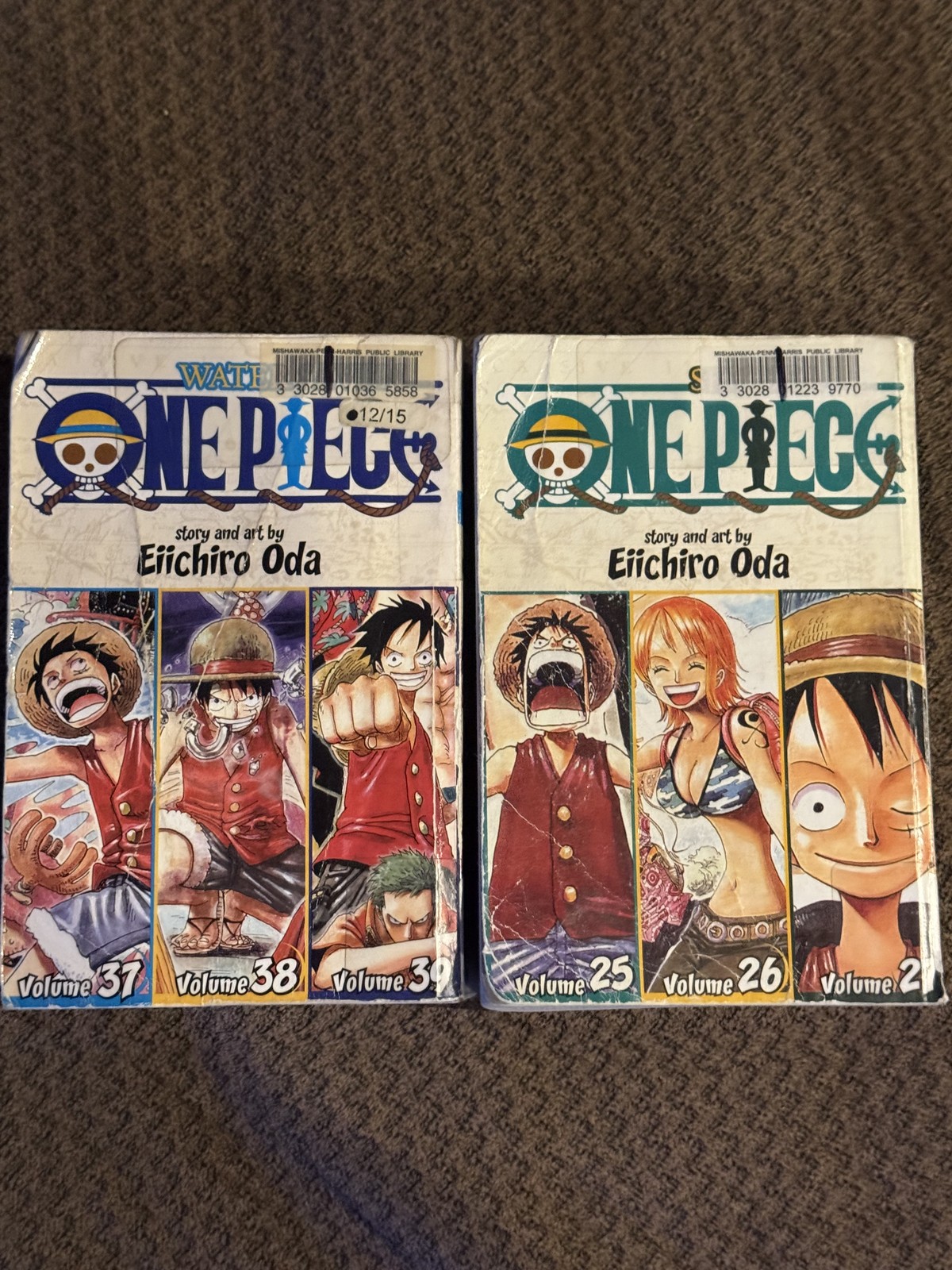 One Piece Manga Omnibus 3-in-1 Vol 25-27 & 37-39 Lot Eiichiro Oda VIZ Media