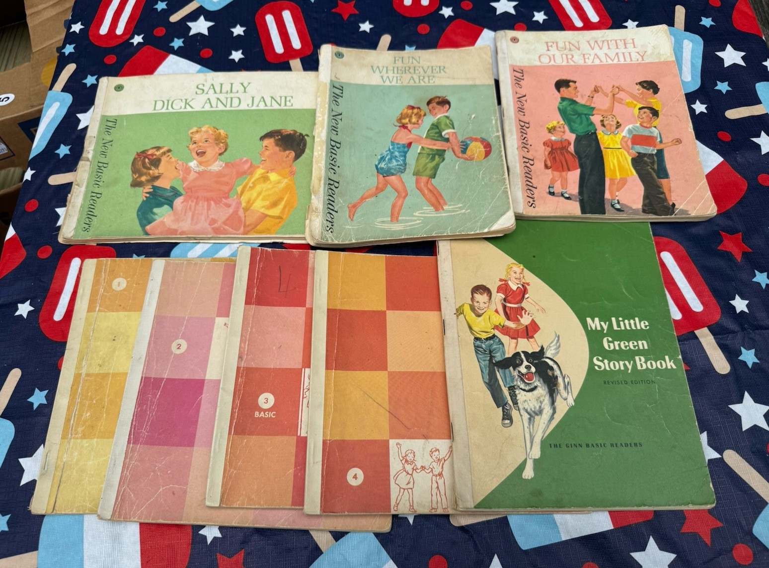 Dick And Jane Book Lot Vintage 8 Books Acceptable Condition Paperback