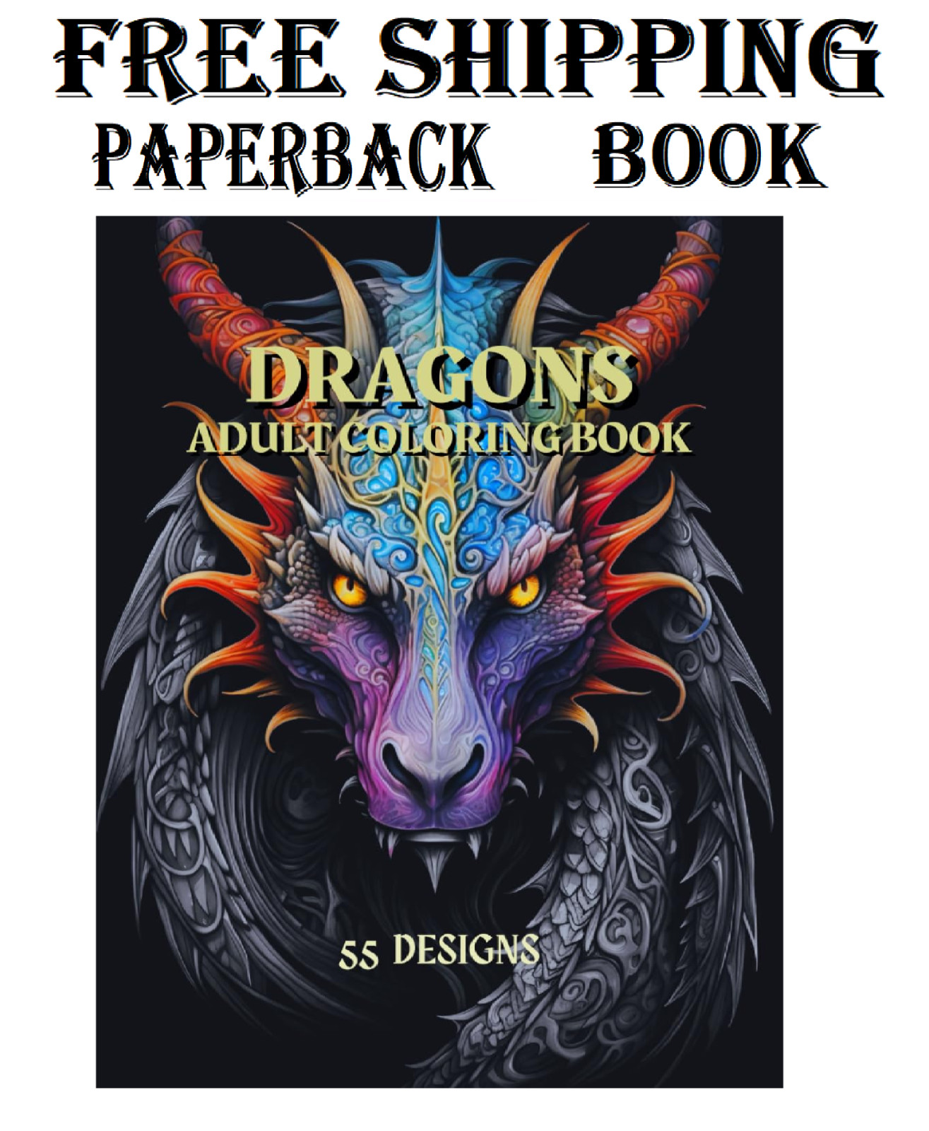Dragons – Adult Coloring Book: Stress relief coloring book for adults, teens …