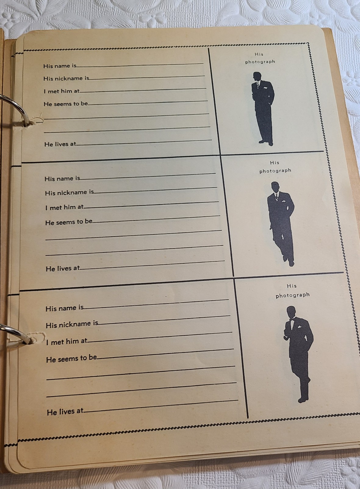 Vintage 1940s “HIM” Book” Wooden Cover Boards 14 Clean Pages Signed VG Japan