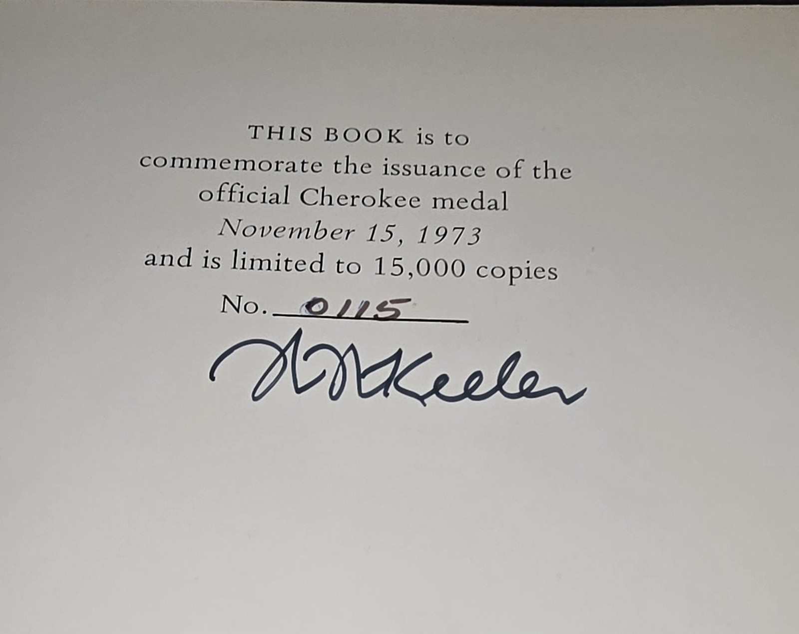 The Cherokee People by Earl Pierce & Rennard Strickland #0115 Signed
