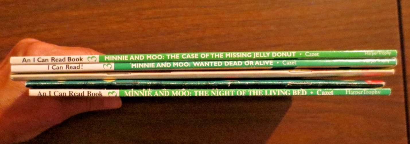 Lot of 5 MINNIE AND MOO Books By Denys Cazet I Can Read Level 3