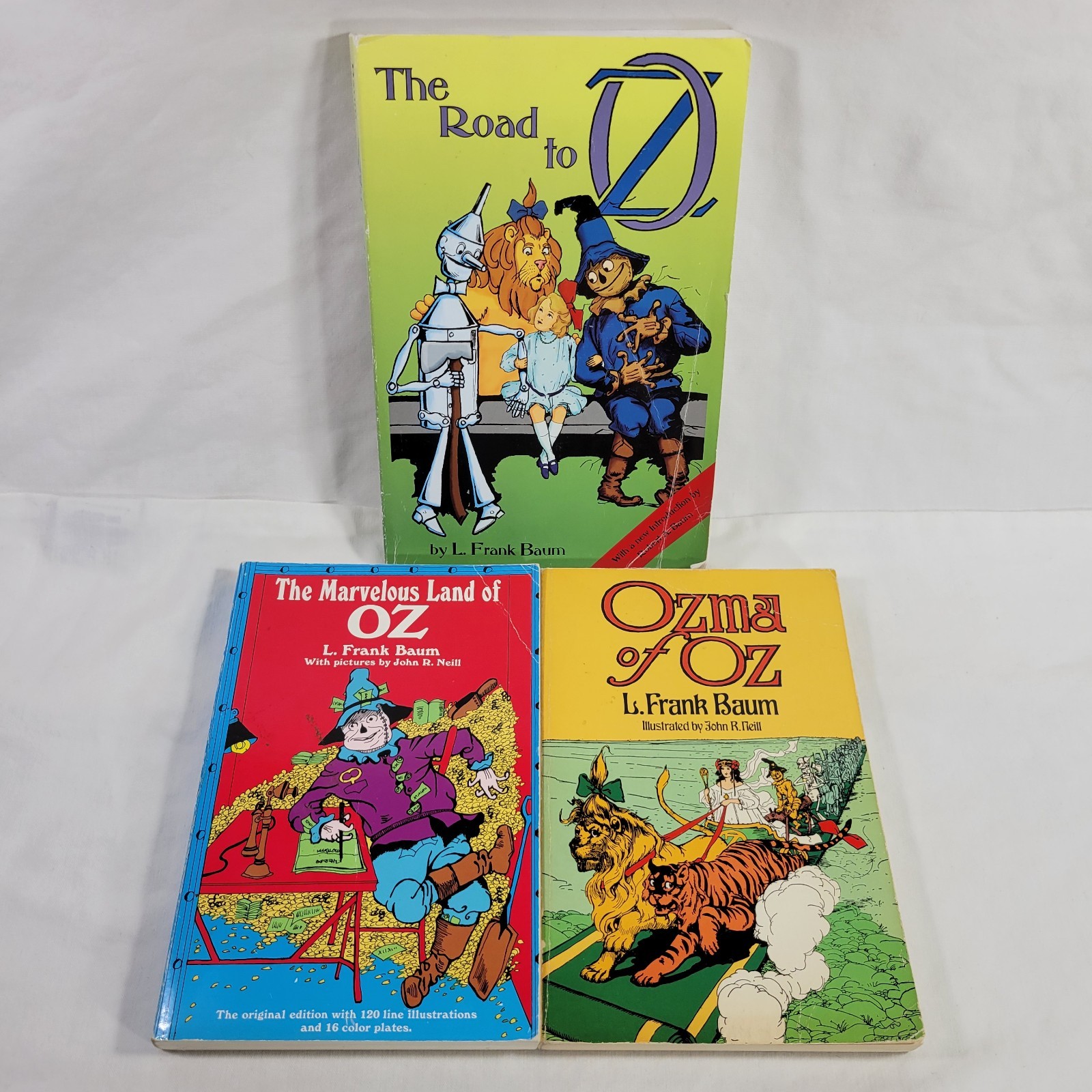 L. Frank Baum OZ Book Lot Of 3 PB Books Marvelous Land Of OZ Ozma Of OZ Road Oz