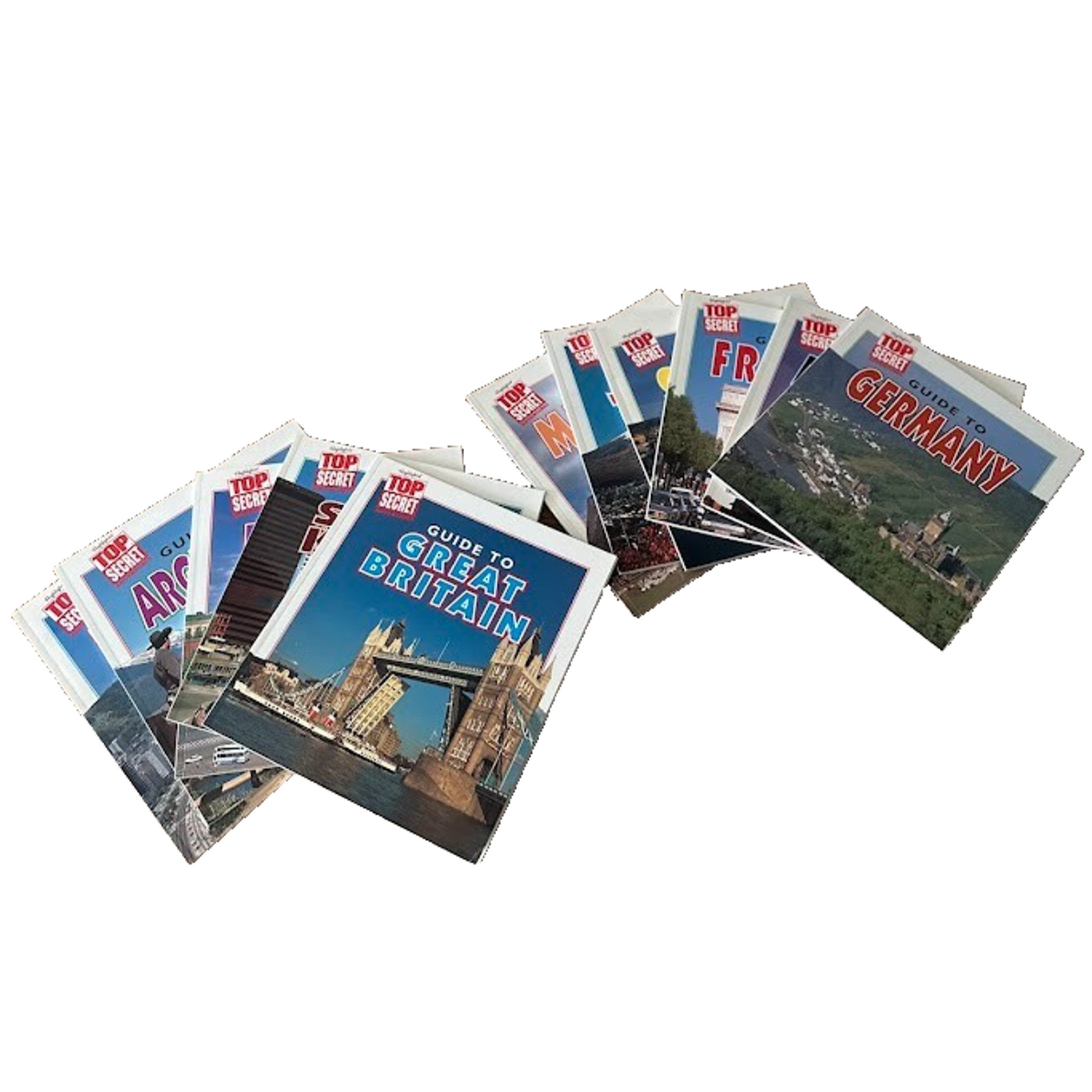 Lot of 11 Books Highlight Top Secret Guide to Countries Homeschool Education