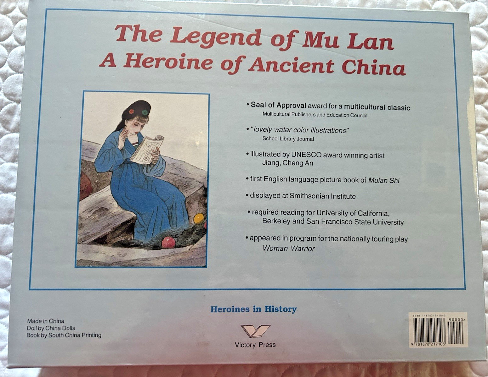 The Legend of Mu Lan Heroine of Ancien China Doll Book and Cassette Set