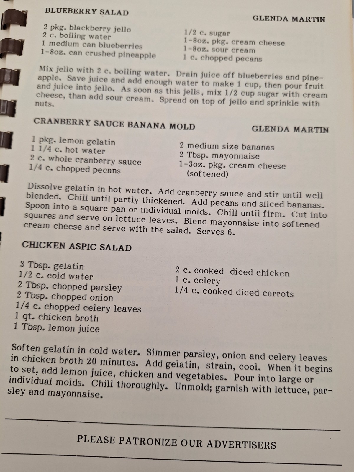 Crosby American Legion Auxiliary Unit #658 ~ Home Town Recipes ~ Crosby, TX